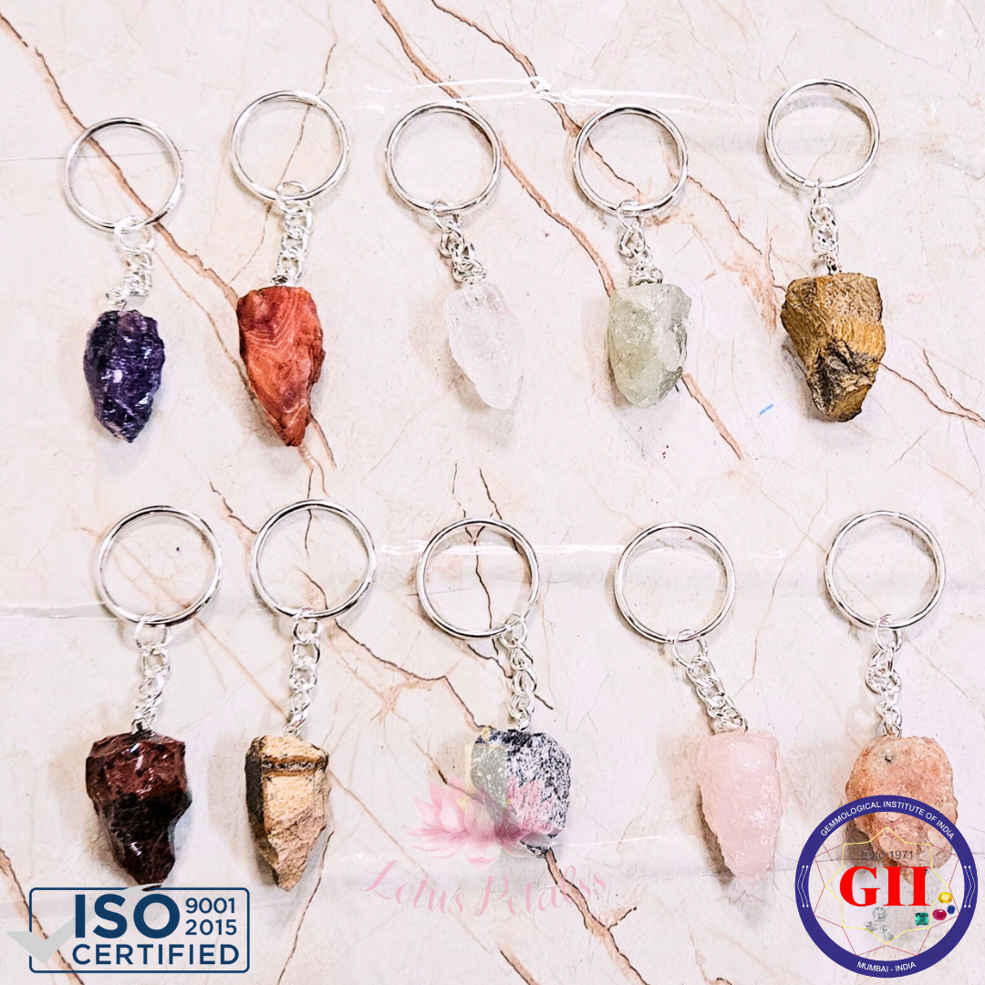 Raw Stone Keyrings