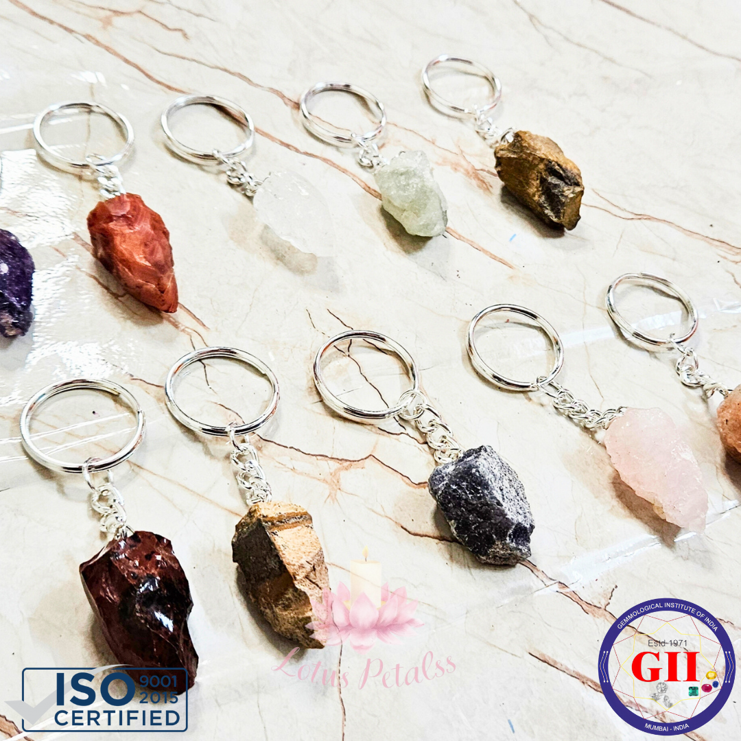 Raw Stone Keyrings