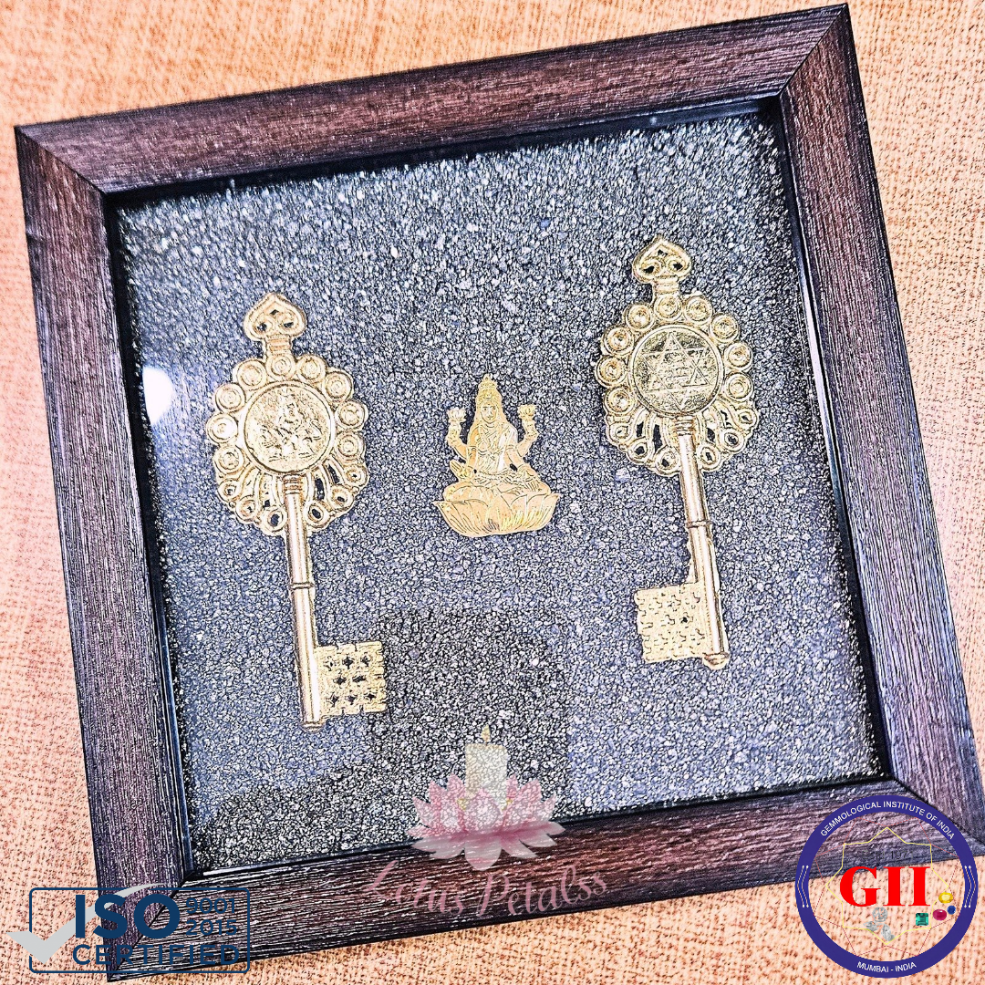 Kuber Lakshmi Pyrite Shreem Yantra Frame